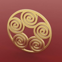 espiral pingente 2 jóias jewely brinco brincos simples 3d print model - Mito3D