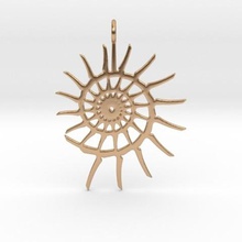 pendentif spirale bijoux en shell 3d print model - Mito3D