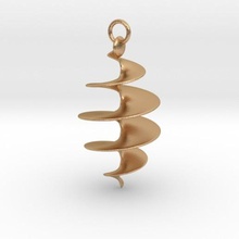 spiral pendant jewelry pendulous 3d print model - Mito3D