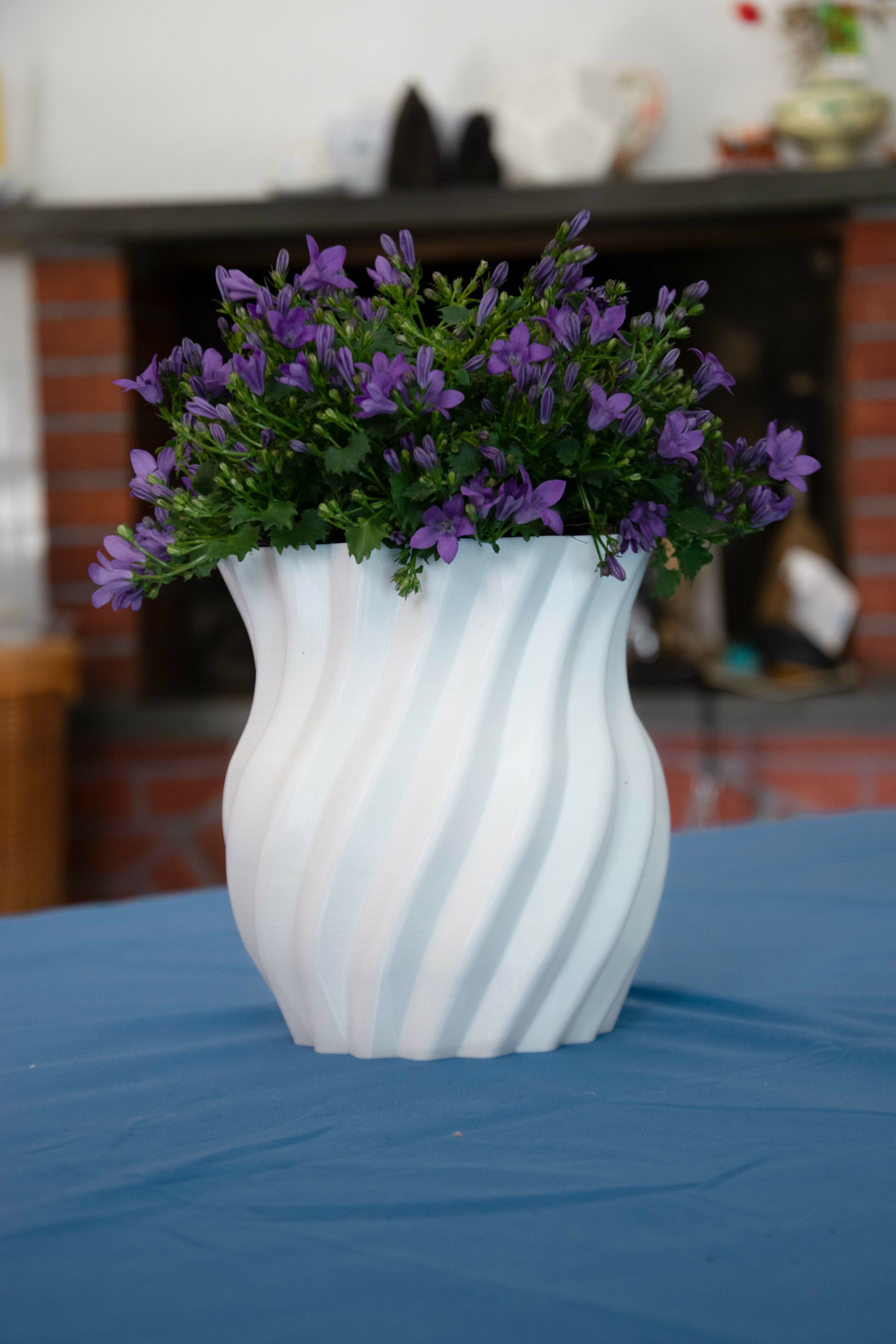 spirale pianta pentola giardino fiori vaso piante arte interno natura design modello 3D print model - Mito3D