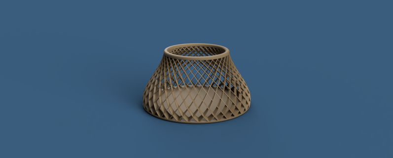 spiral pot cover 3d print model - Mito3D