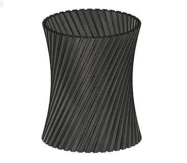 spirale pentola pianta fioriere vaso arte Basso poli 3d print model - Mito3D
