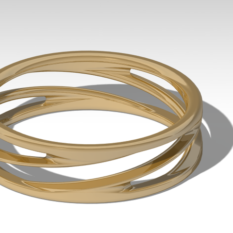 espiral anillo joyería 3D print model - Mito3D