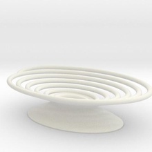 espiral plato de jabón casa la el titular 3d print model - Mito3D