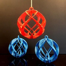 spiral küre süs özelleştirici sağladı ev Noel dekorasyon makerbotornaments 3d print model - Mito3D