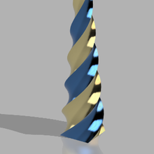 spiral spike 3d print model - Mito3D