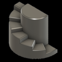 spiral stair 5ft game dungeon stairs staircase 3d print model - Mito3D