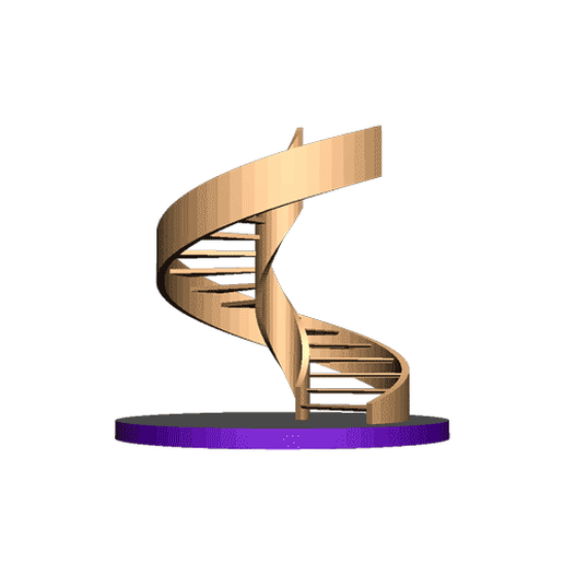 spiral staircase architecture stair art math house building furniture office decorate toy 3D print model - Mito3D