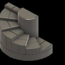 Spiral Treppe 25mm Rahmen Spiel Verlies Pfadfinder 3d print model - Mito3D