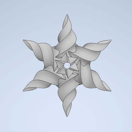 spiral star 3D print model - Mito3D