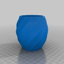 espiral vaso personalizado decoração 3d print model - Mito3D