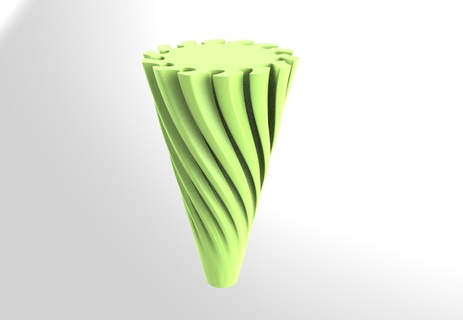 spiral vase duq spiral vase duq design form grasshopper  3d print model - Mito3D