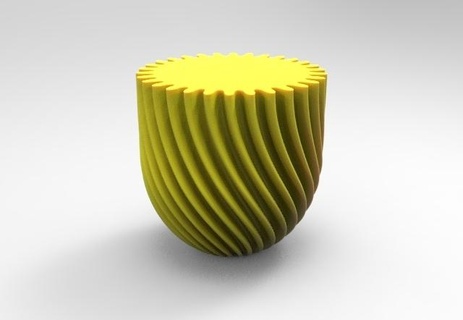 spirale vaso pianta pentola alto definizione scala design albero 3d print model - Mito3D