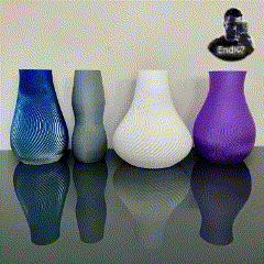spirale vaso impostato versione 4 disegni vasemode arte decorazione arredamento Home decor design creativo facile Stampa fiore moderno semplice impianti scrivania gratuito 3d print model - Mito3D