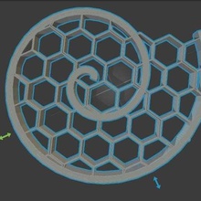 spiral wabe various 3d print model - Mito3D