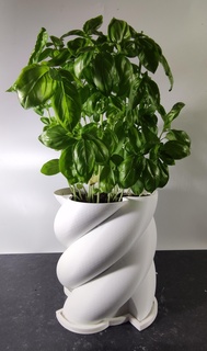 spiralisiert Vase Kräuter Basilikum etc modern Blume 3d print model - Mito3D