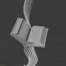 spirit book game flying tome weapon spiritual dragons dungeons d&d dnd 3d print model - Mito3D