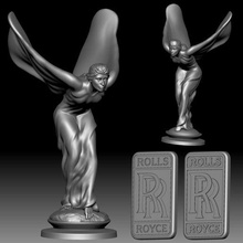 spirito estasi rotoli Royce logo mascotte statua 3d print model - Mito3D