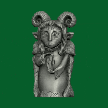 spirito montagne candela arte montagna Magia mitologia interni figura corna creatura stregoneria 3d print model - Mito3D