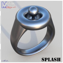 splash gioielli anelli bijoux bague 3d print model - Mito3D