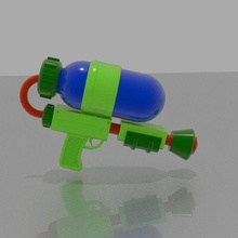 splatoon ink gun art linklings nintendo orange squid tmaxinlava scans replicas 3d print model - Mito3D