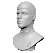 spock star trek beyond art man actor movie bust zachary quinto 3d print model - Mito3D