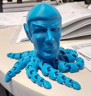 spocktopus articulated flexible mr spock octopus star trek tentacle tentacles 3d printing 3d print model - Mito3D