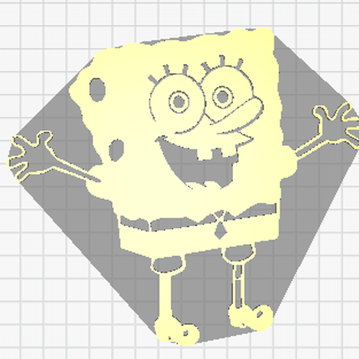 éponge bob art 3D print model - Mito3D