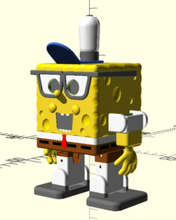sponge bob sponge bob squarepants trendy cool diy build figure  3d print model - Mito3D