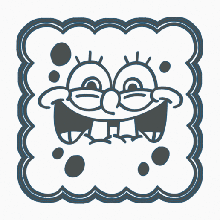 sponge bob 2 - cookie cutter spongebob anime 3d print model - Mito3D