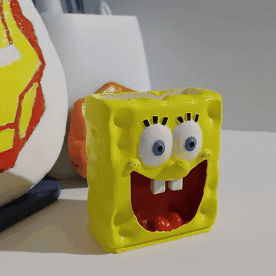 sponge bob box case holder 3d print model - Mito3D
