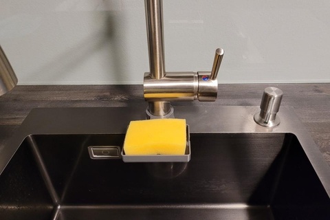 sponge holder soap sink - easy print 3d print model - Mito3D