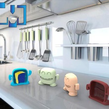 éponge titulaire la maison jannie rhinocéros porte de conception industrielle art cuisine modèle 3d rendre 3d print model - Mito3D