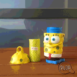 spongebob- dog bag holder spongebob dispenser accessories bob sponge pet waste bags mascot animal 3d print model - Mito3D