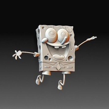 SpongeBob Kunst Tiere Gadget high poly printable model Spielzeuge 3d print model - Mito3D