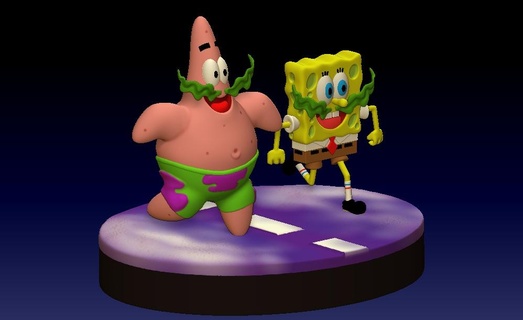SpongeBob Beste Freunde Patricio Film geschält Krebstiere Meer Kunst Spielzeug Sandstein Calamardo Krabbe 3d 3d print model - Mito3D