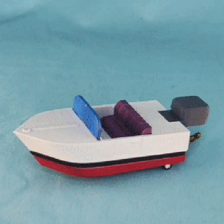 spongebob boatmobile boat car paper clip holder - color separated toy boatcar mrs puff 3d print model - Mito3D
