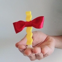 spongebob daddy bow tie toy papafrita fries potatoes 3d print model - Mito3D