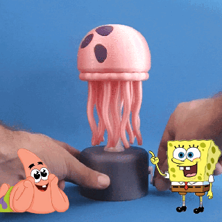 SpongeBob Qualle mod Geschenk Spielzeug artikuliert zappeln cool faszinierend Neuheit Getriebe getrieben Ozean Meer Leben Dekor Dekoration frei SpongeBobQuallen Spongebob Schwammkopf 3d print model - Mito3D