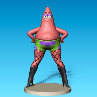 spongebob patrick star heels 3d print model - Mito3D
