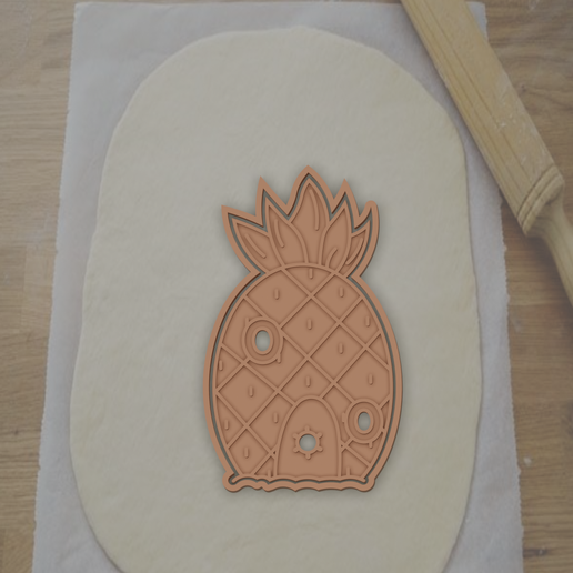spongebob pineapple cookie cutter 3D print model - Mito3D