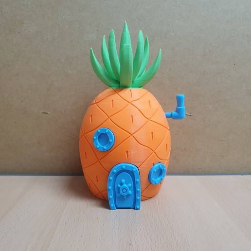 spongebob pineapple house coinbank art 3D print model - Mito3D