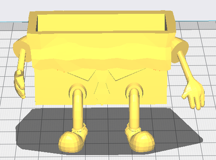 SpongeBob Schwamm Halter Unterstützung Kind 3d print model - Mito3D