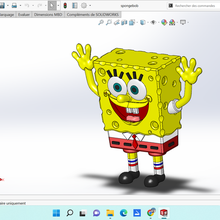 spongebob square 3d printing 3d print model - Mito3D