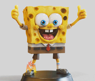 SpongeBob Schwammkopf fanart standing pose Figur Spiel Fehler Hase 90's 80's Karikatur Weihnachten niedlich Eckzahn zurückstellen Anzeige Skulptur Anime Fan Art 3d print model - Mito3D
