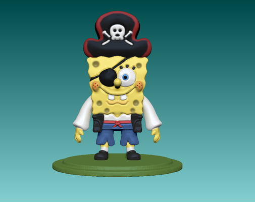 spongebob schwammkopf as pirat halloween party kunst meerjungfrau seepocken junge sandig thaddäus patrick star mr krabben frau perle karikatur nickelodeon film piraten of karibik shaun schaf tom jerry stolpern jungs kaugummi trick or behandeln 3d print model - Mito3D