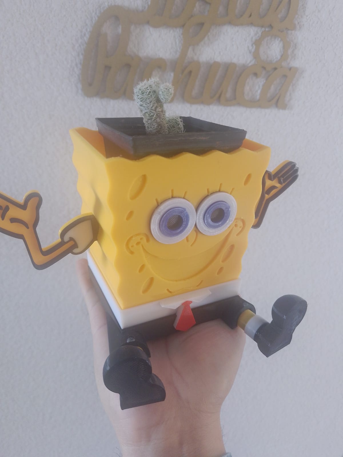 spongebob squarepants flowerpot Home bob sponge pot multicolor 3D print model - Mito3D