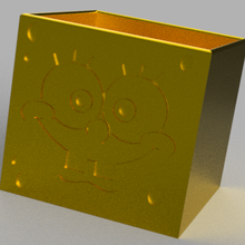 spongebob squarepants flowerpot patricio estrella calamardo pen box 3d print model - Mito3D