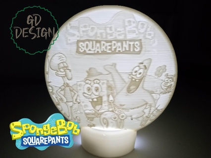 sünger bob kare Pantolon ışık çeşitli tealight dekor çocuklar Nick jr karikatür 3d print model - Mito3D