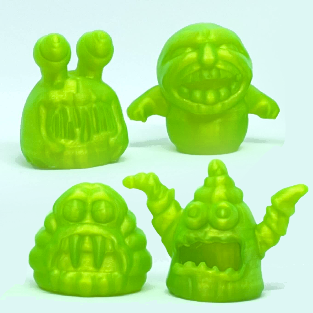 spuk verfolger geister einstellen of 4 spiel geist geisterjäger rgb real critter mini figure figur ghost sonnengold abschlag 1980s 3D print model - Mito3D